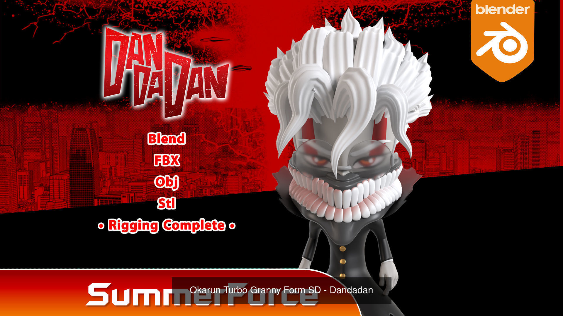 Dandadan SD 3D Model Collection_2