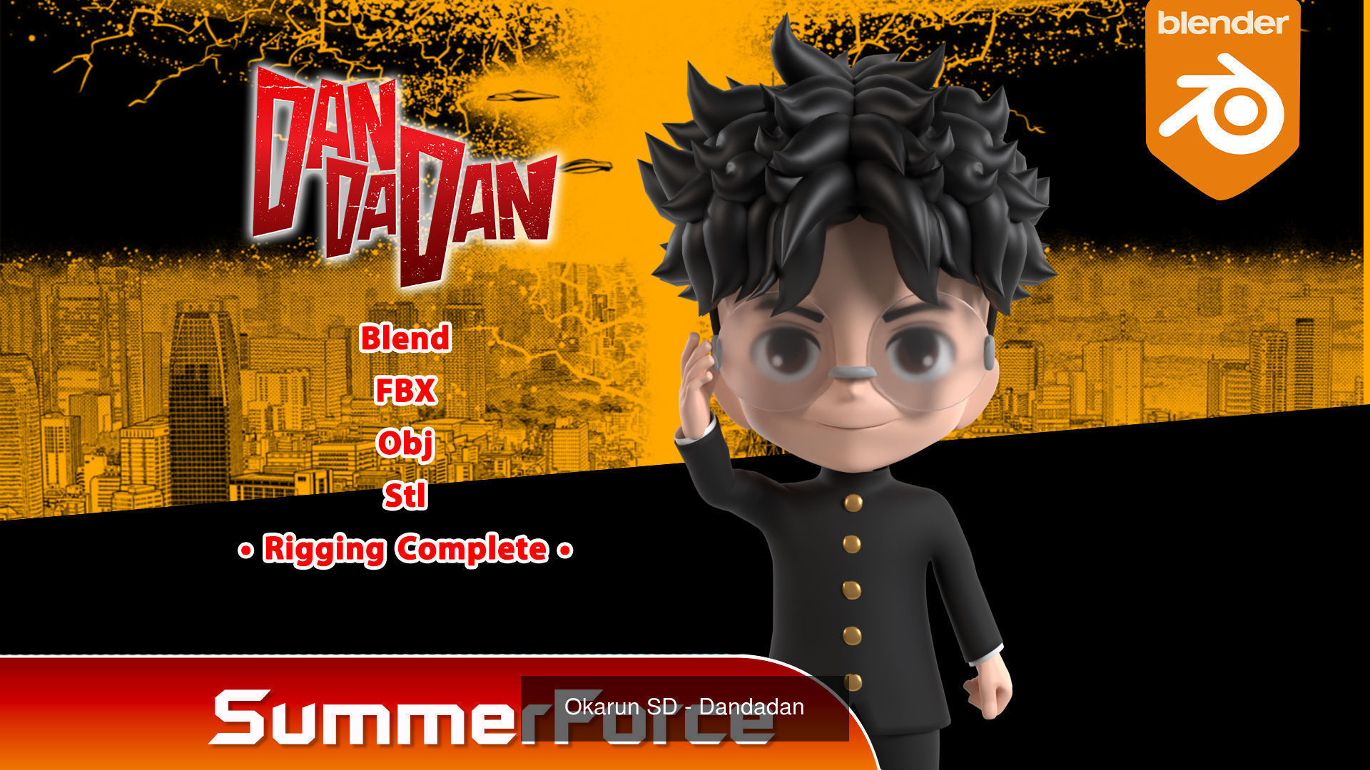 Dandadan SD 3D Model Collection_3