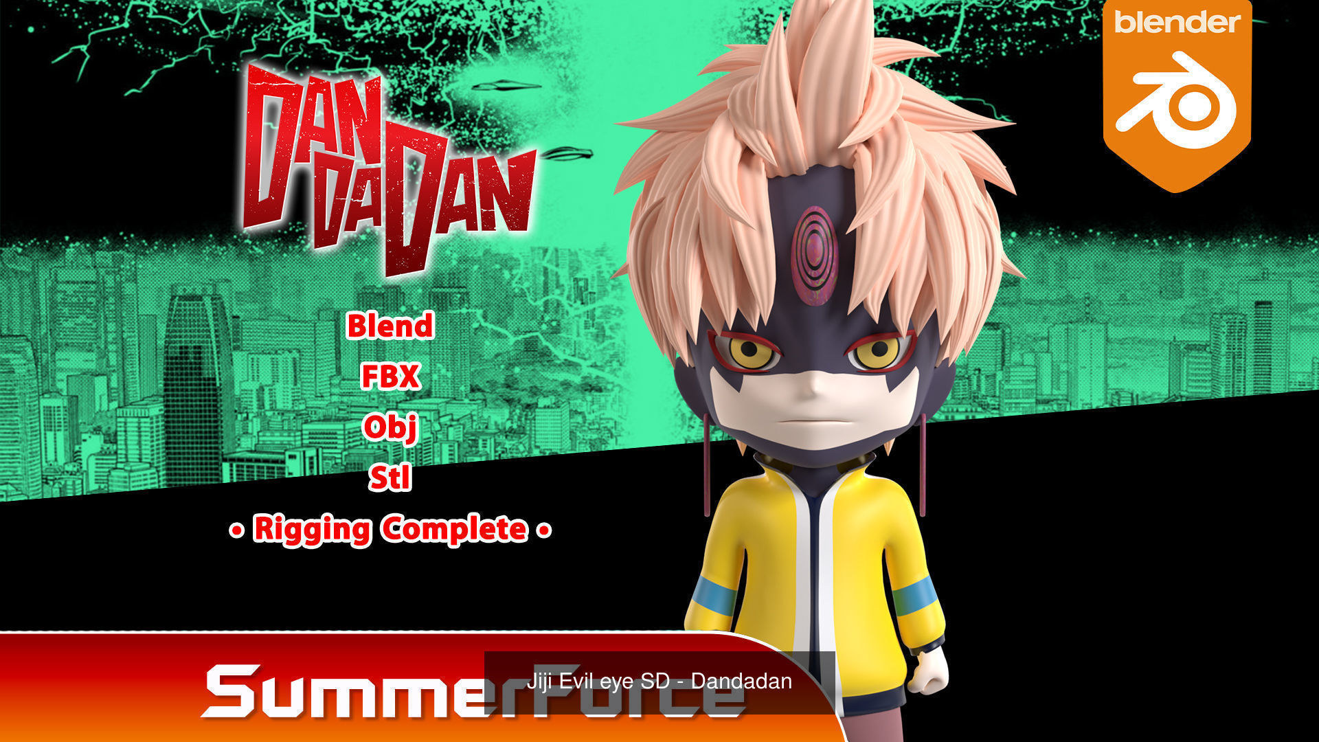 Dandadan SD 3D Model Collection_6