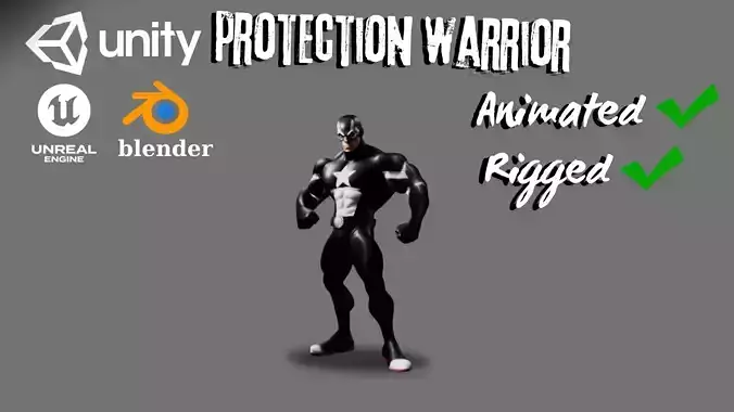 Boss Character Low-Poly 3D Model Ready for Rigged Animation