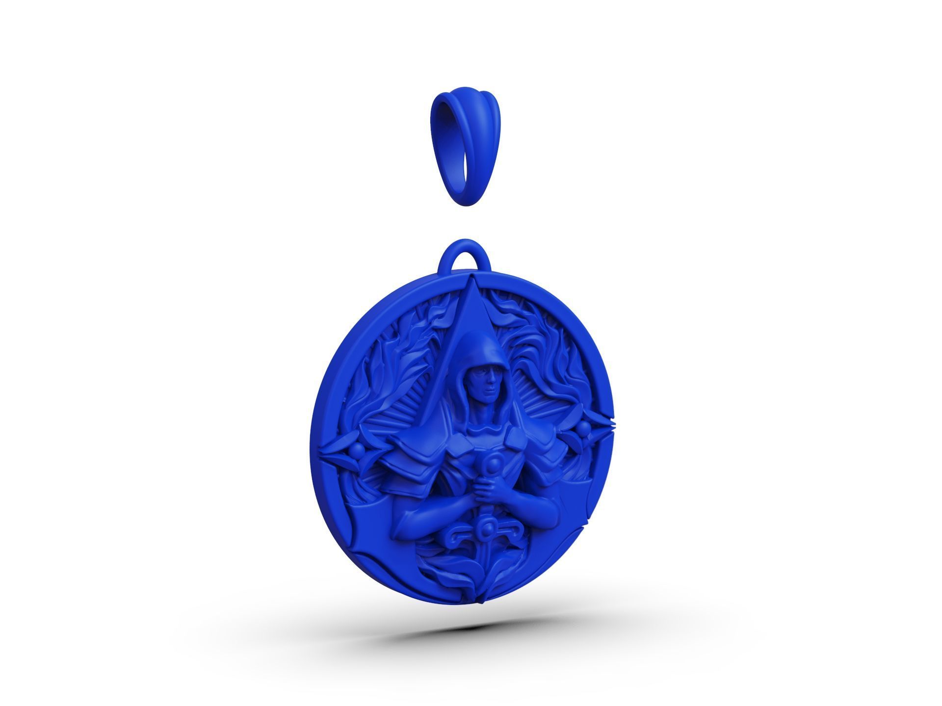 Gamer fan art pendant Assassin 3D print model_6