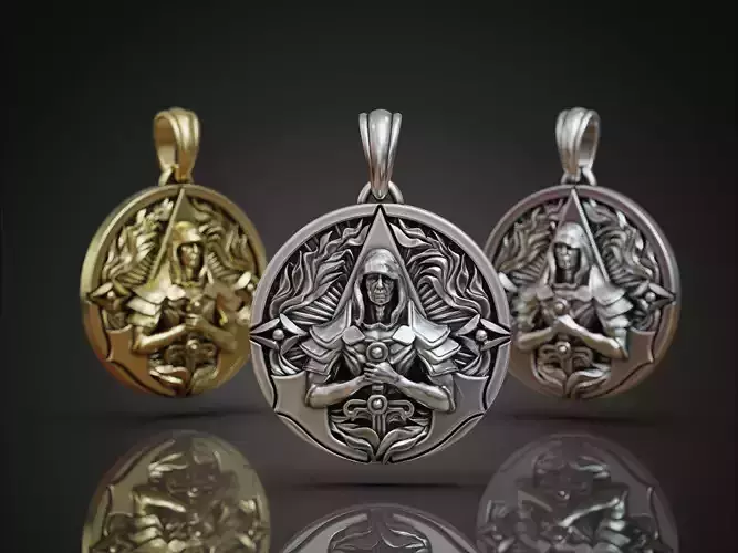 Gamer fan art pendant Assassin 3D print model