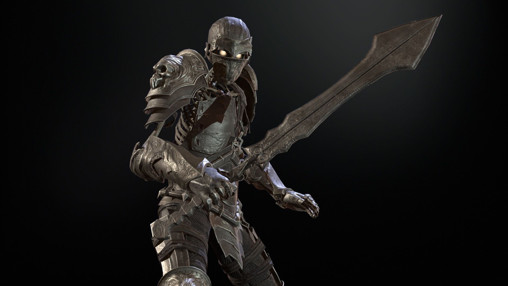 Skeleton3 Low-poly 3D model_2