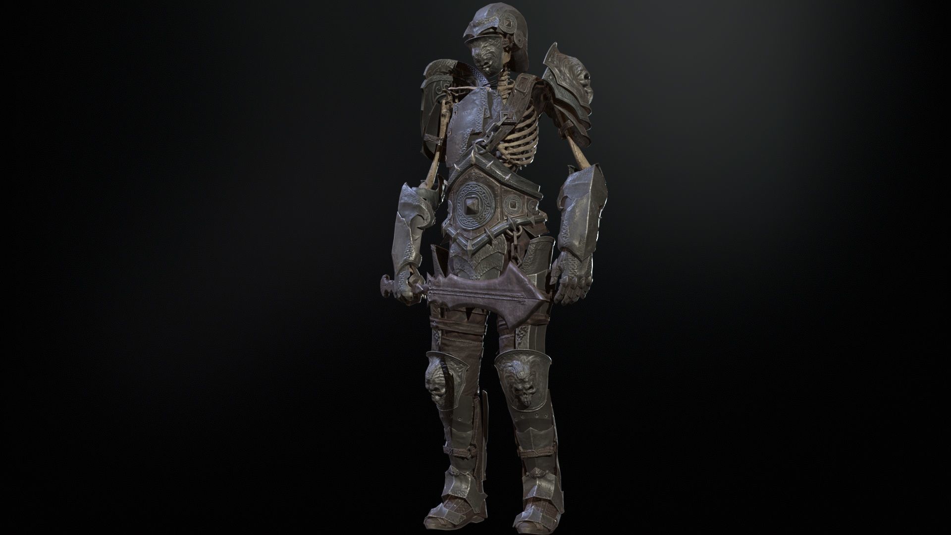 Skeleton3 Low-poly 3D model_21