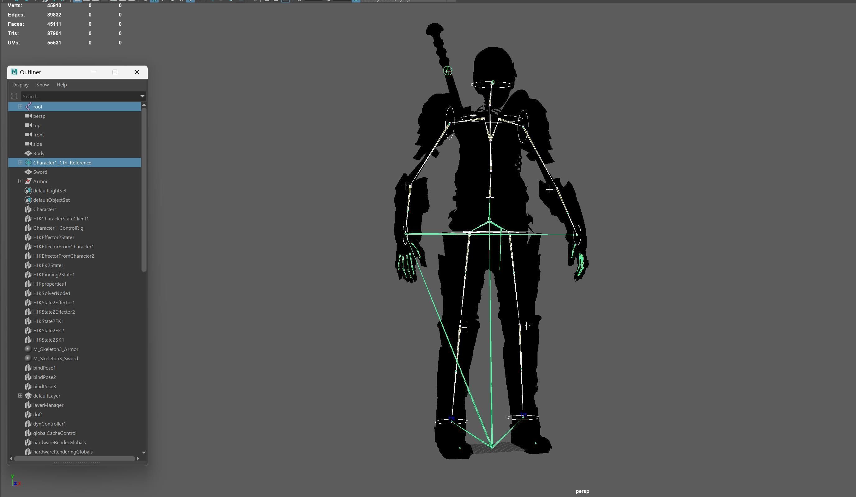 Skeleton3 Low-poly 3D model_36