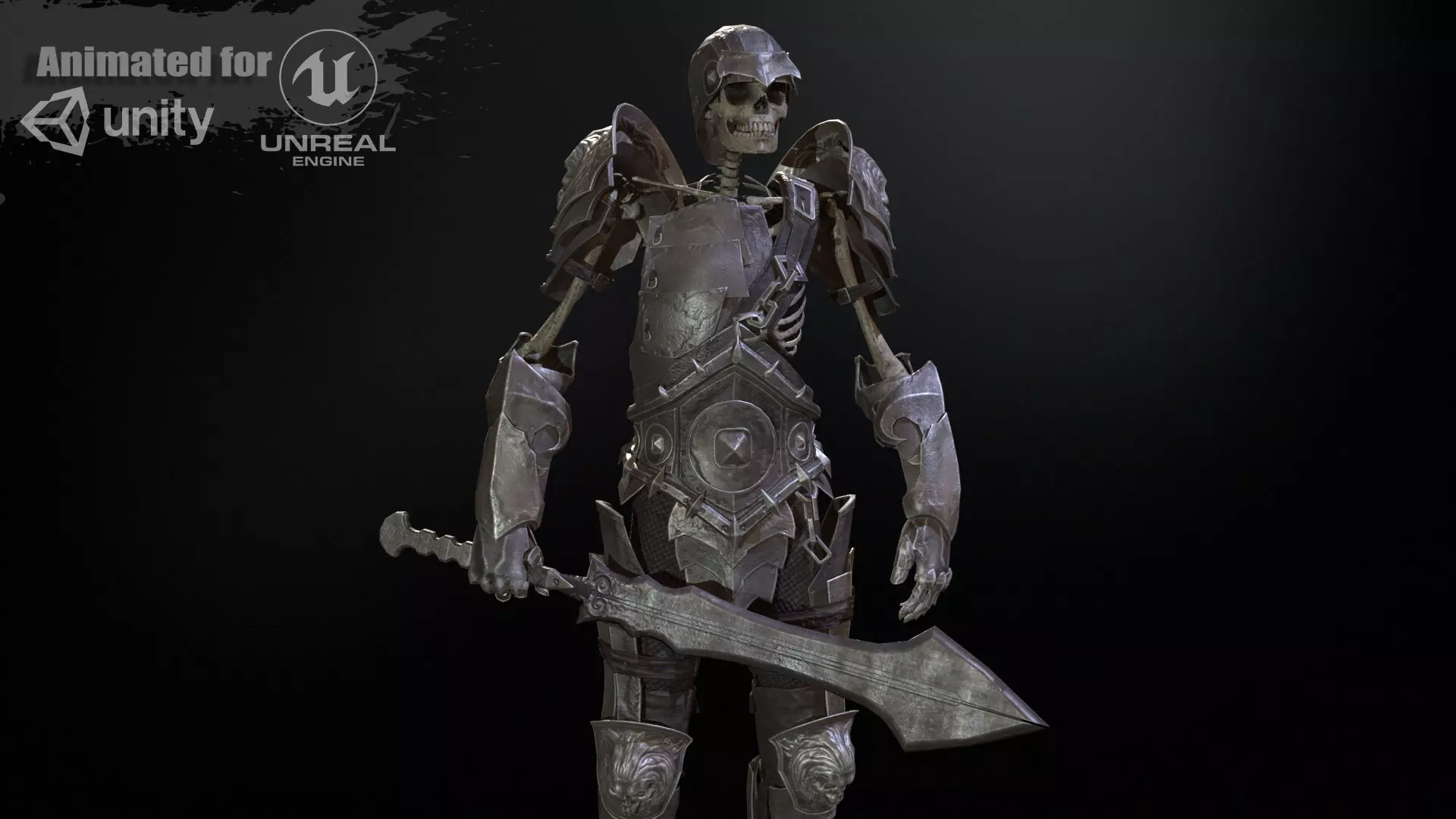 Skeleton3 Low-poly 3D model_0
