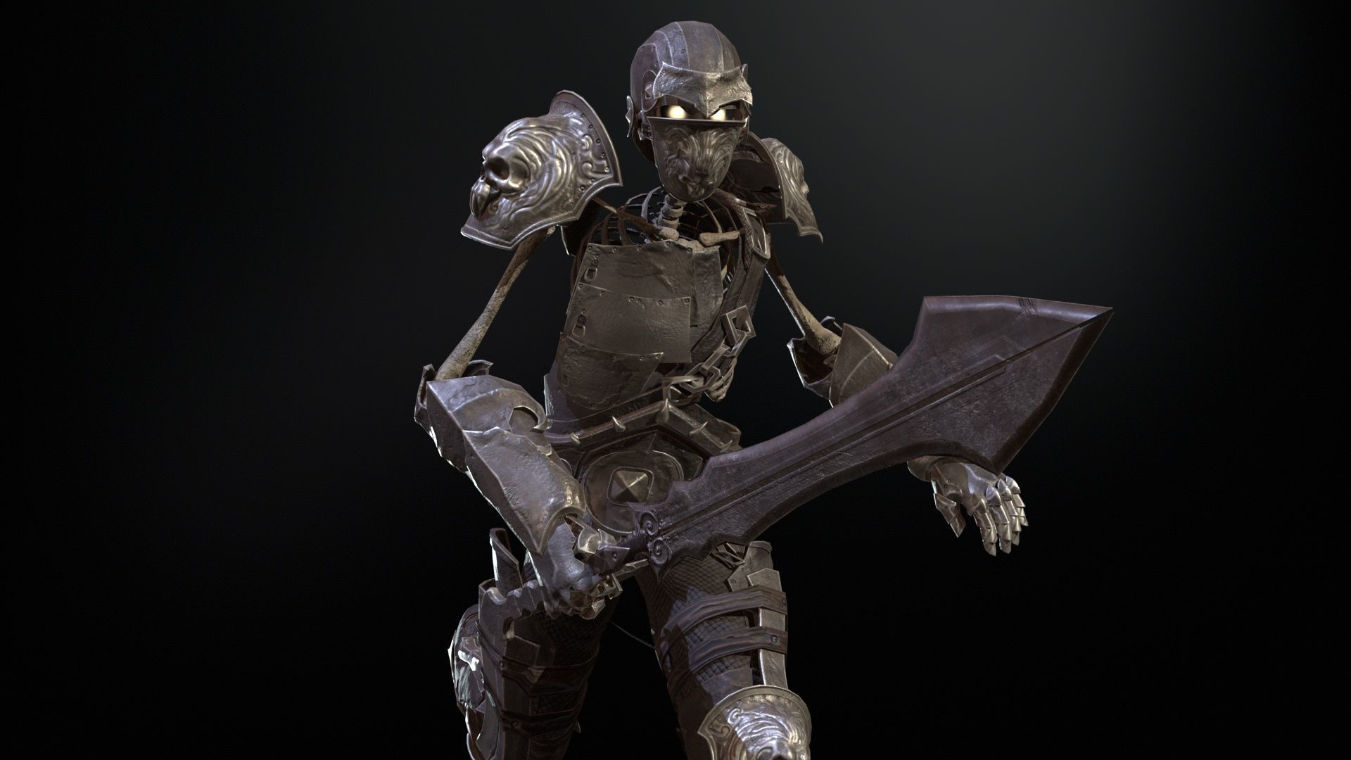 Skeleton3 Low-poly 3D model_19