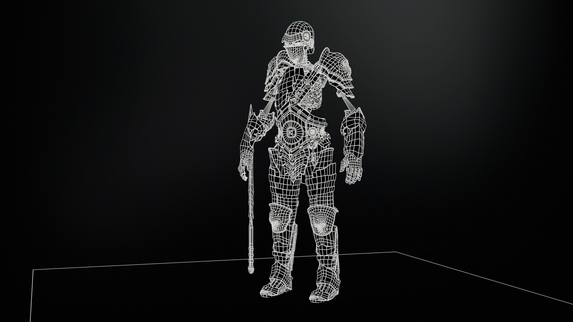 Skeleton3 Low-poly 3D model_8