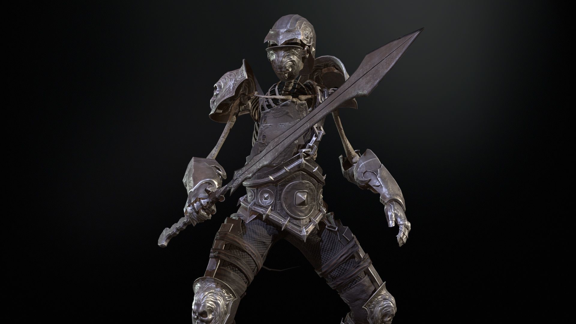 Skeleton3 Low-poly 3D model_18