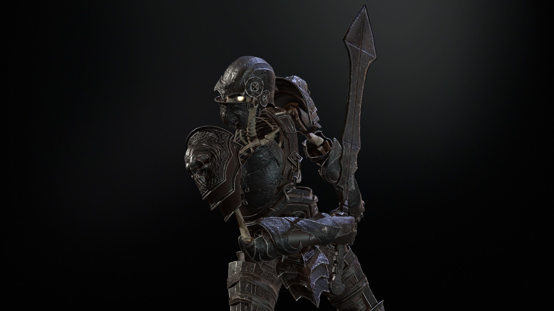 Skeleton3 Low-poly 3D model_22