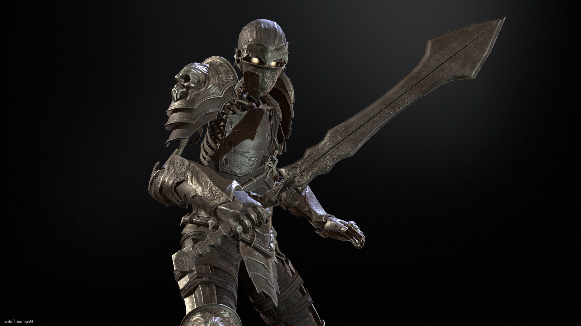 Skeleton3 Low-poly 3D model_37