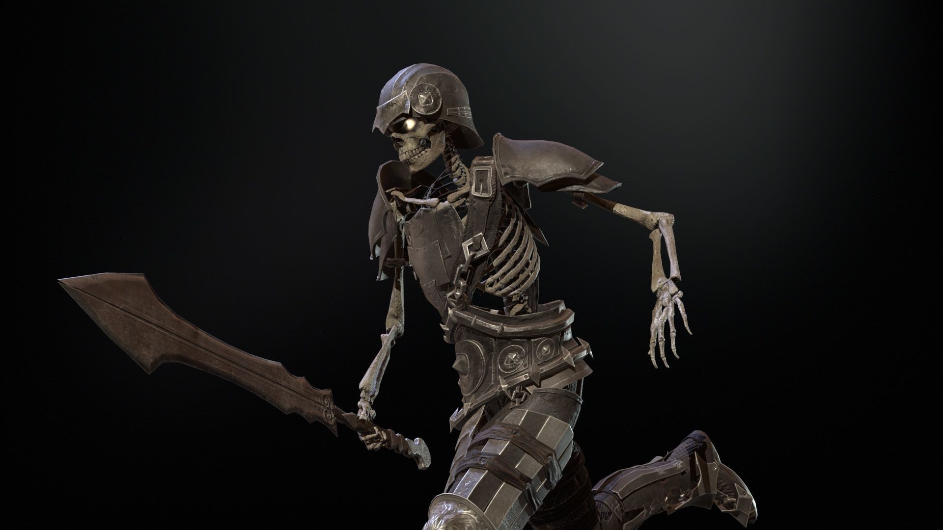 Skeleton3 Low-poly 3D model_17