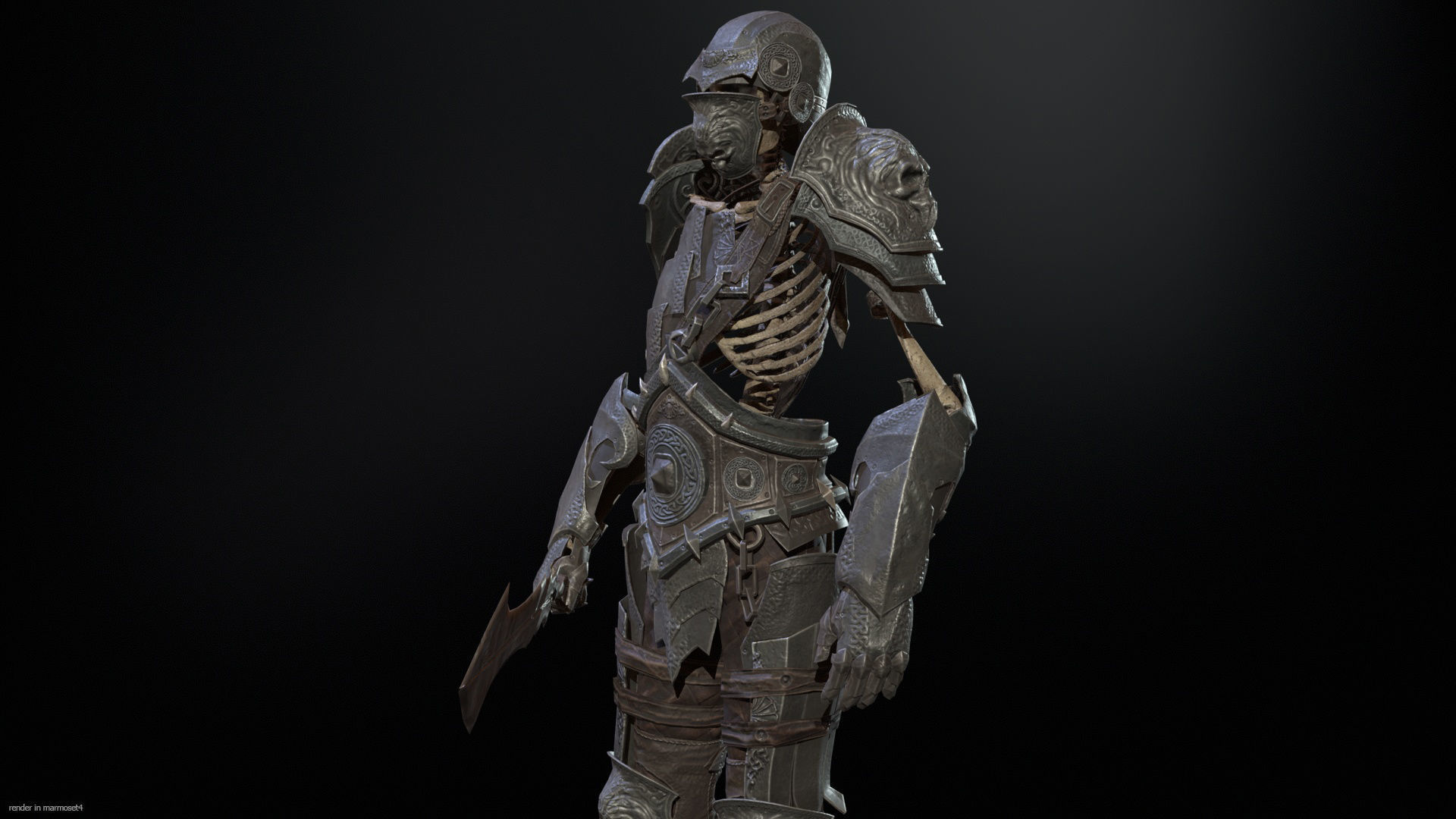 Skeleton3 Low-poly 3D model_39
