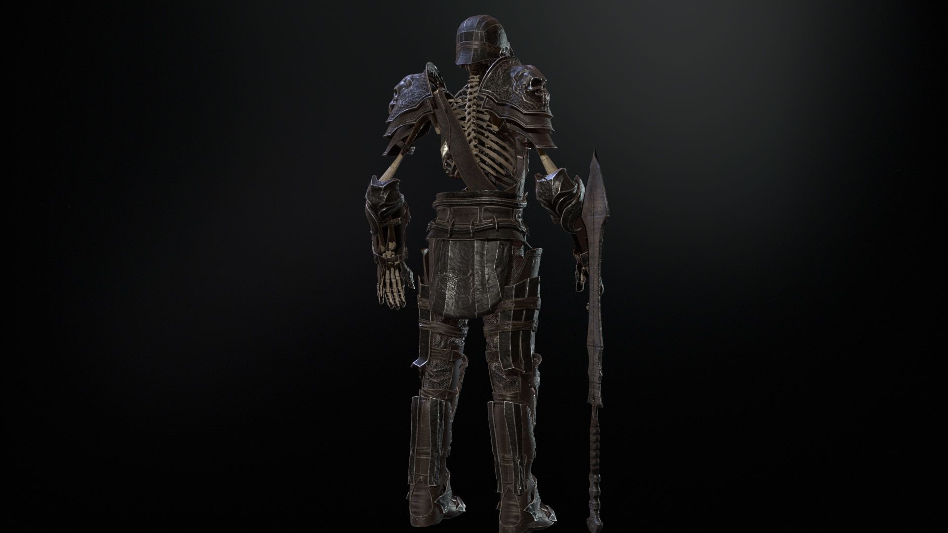 Skeleton3 Low-poly 3D model_11