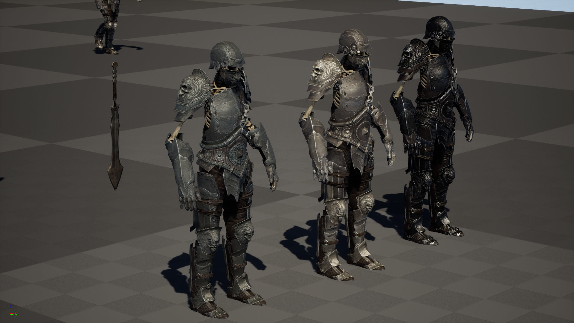 Skeleton3 Low-poly 3D model_30