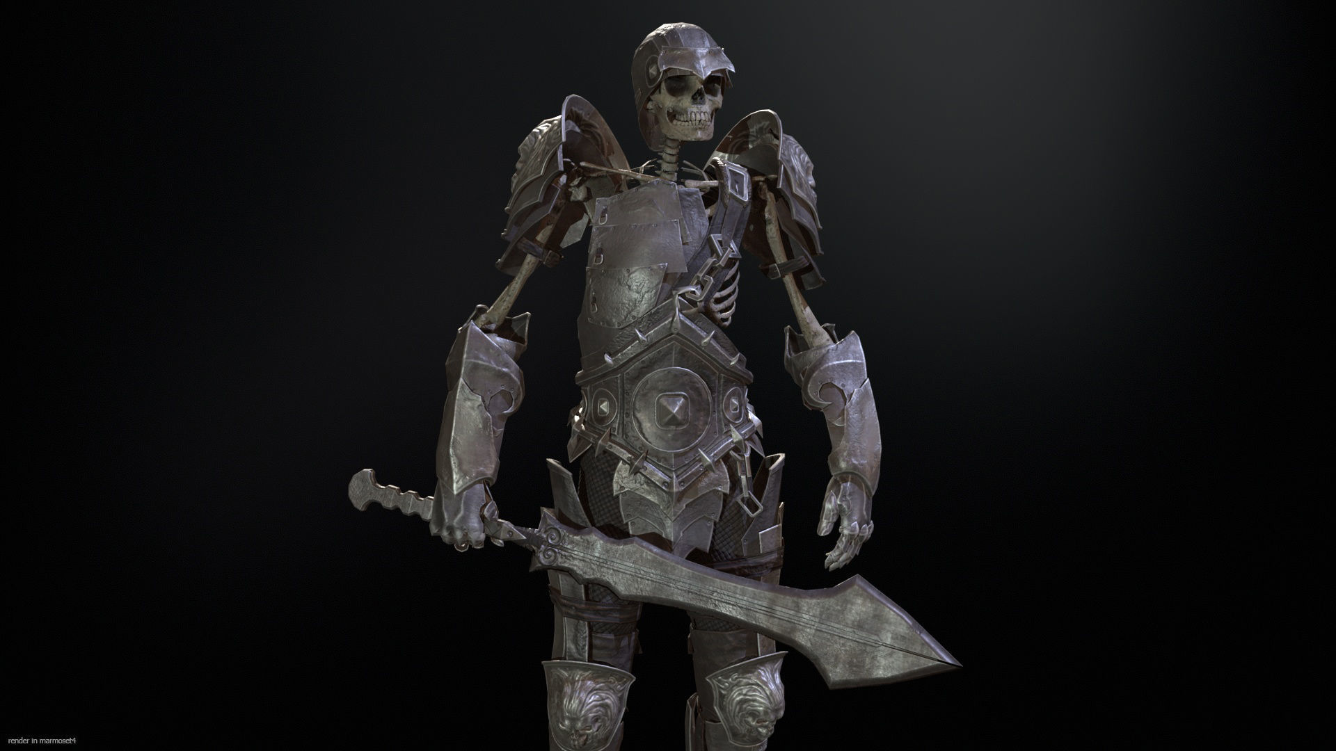 Skeleton3 Low-poly 3D model_38
