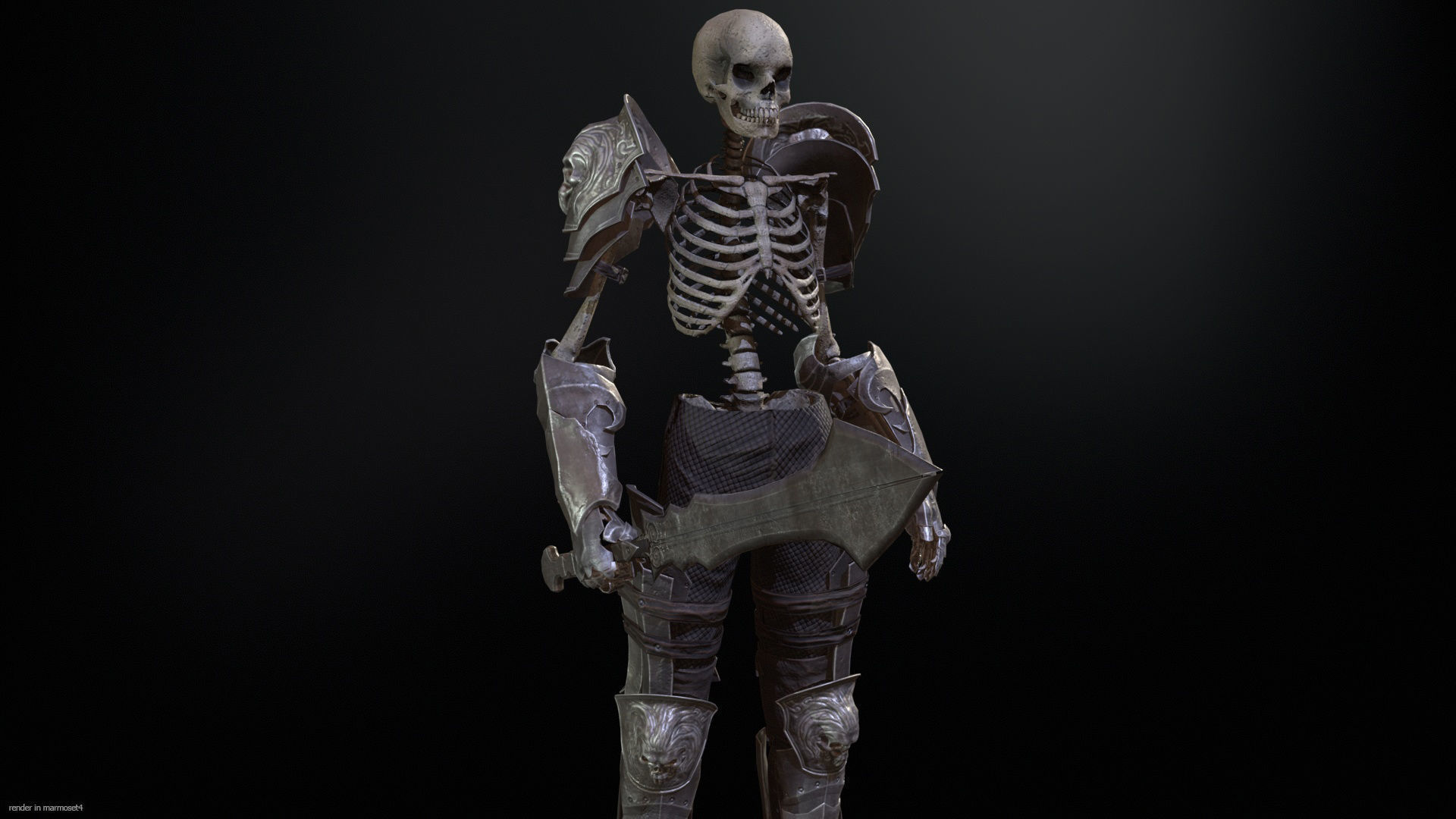 Skeleton3 Low-poly 3D model_35