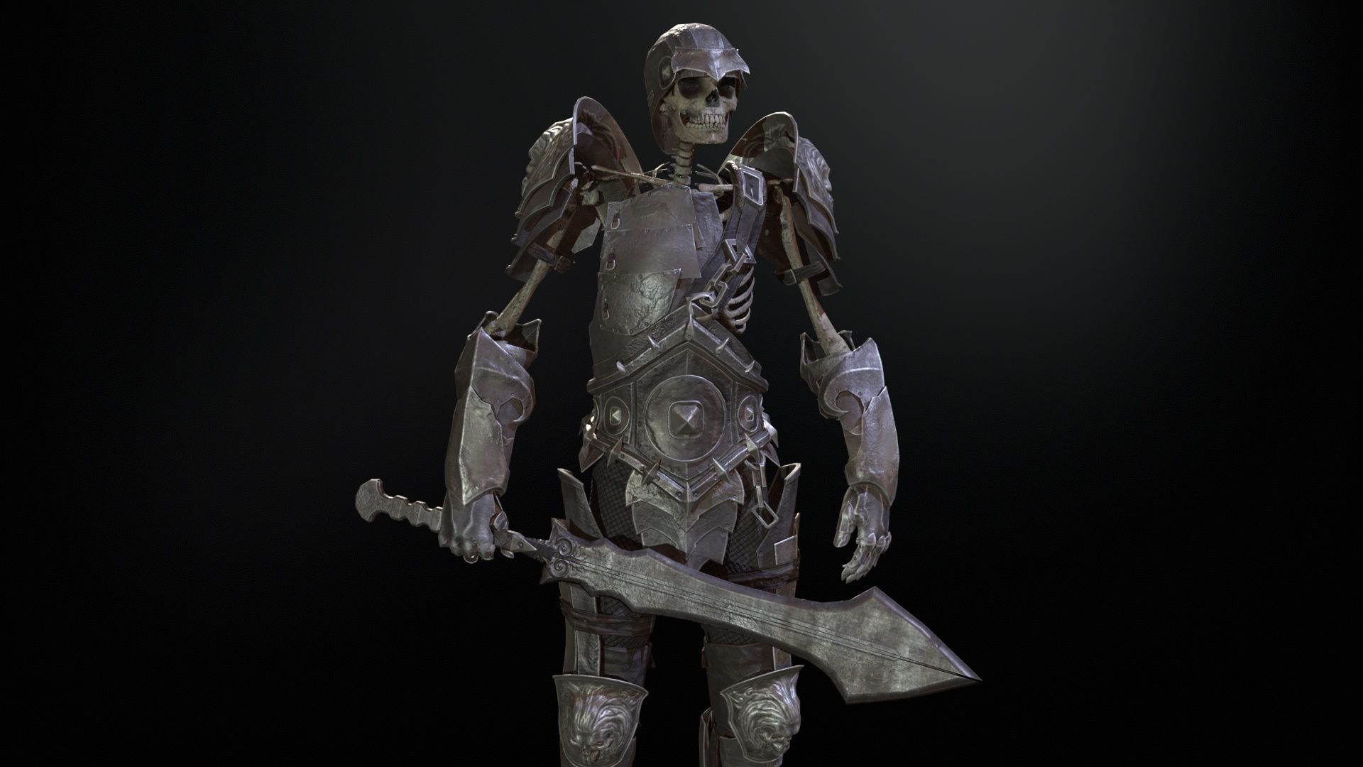 Skeleton3 Low-poly 3D model_13