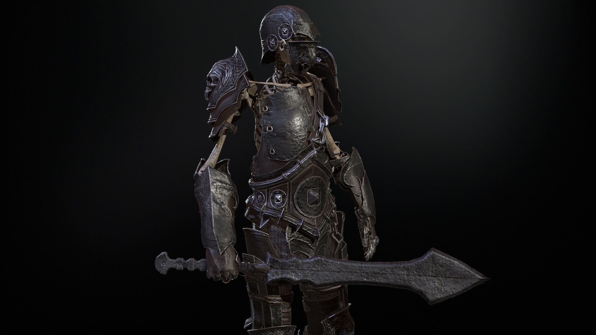 Skeleton3 Low-poly 3D model_24