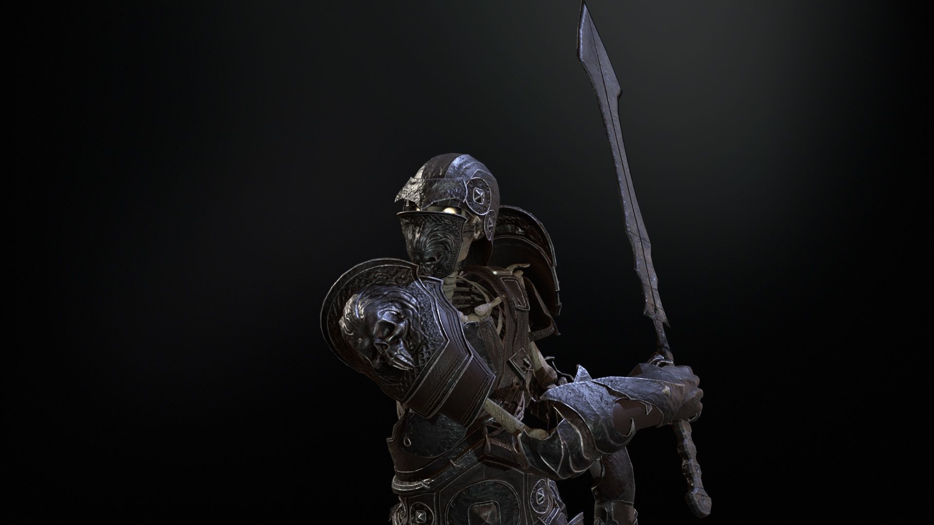 Skeleton3 Low-poly 3D model_20