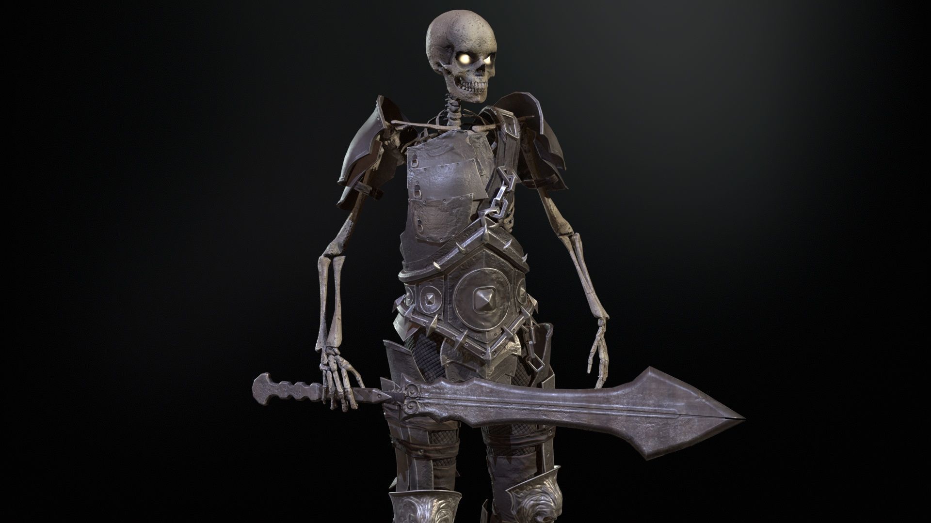 Skeleton3 Low-poly 3D model_16