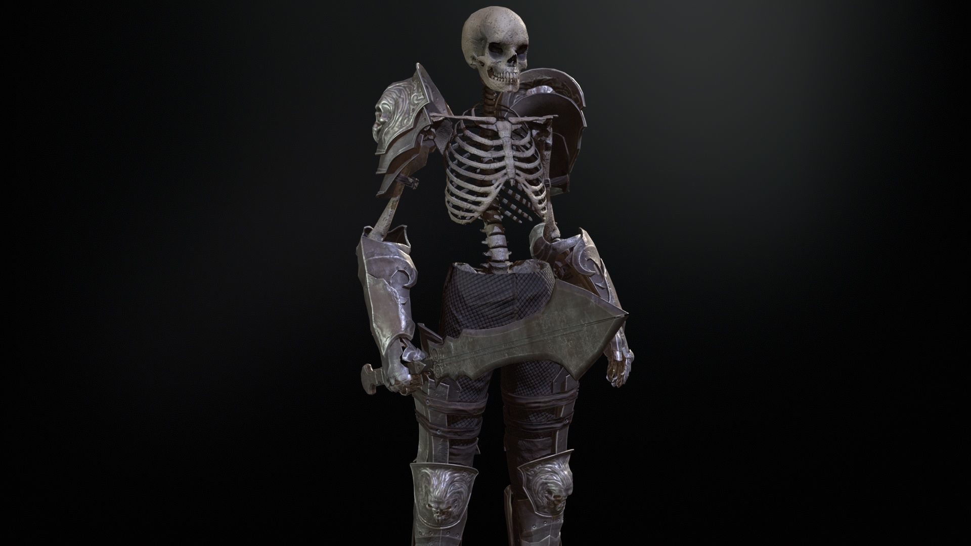 Skeleton3 Low-poly 3D model_15