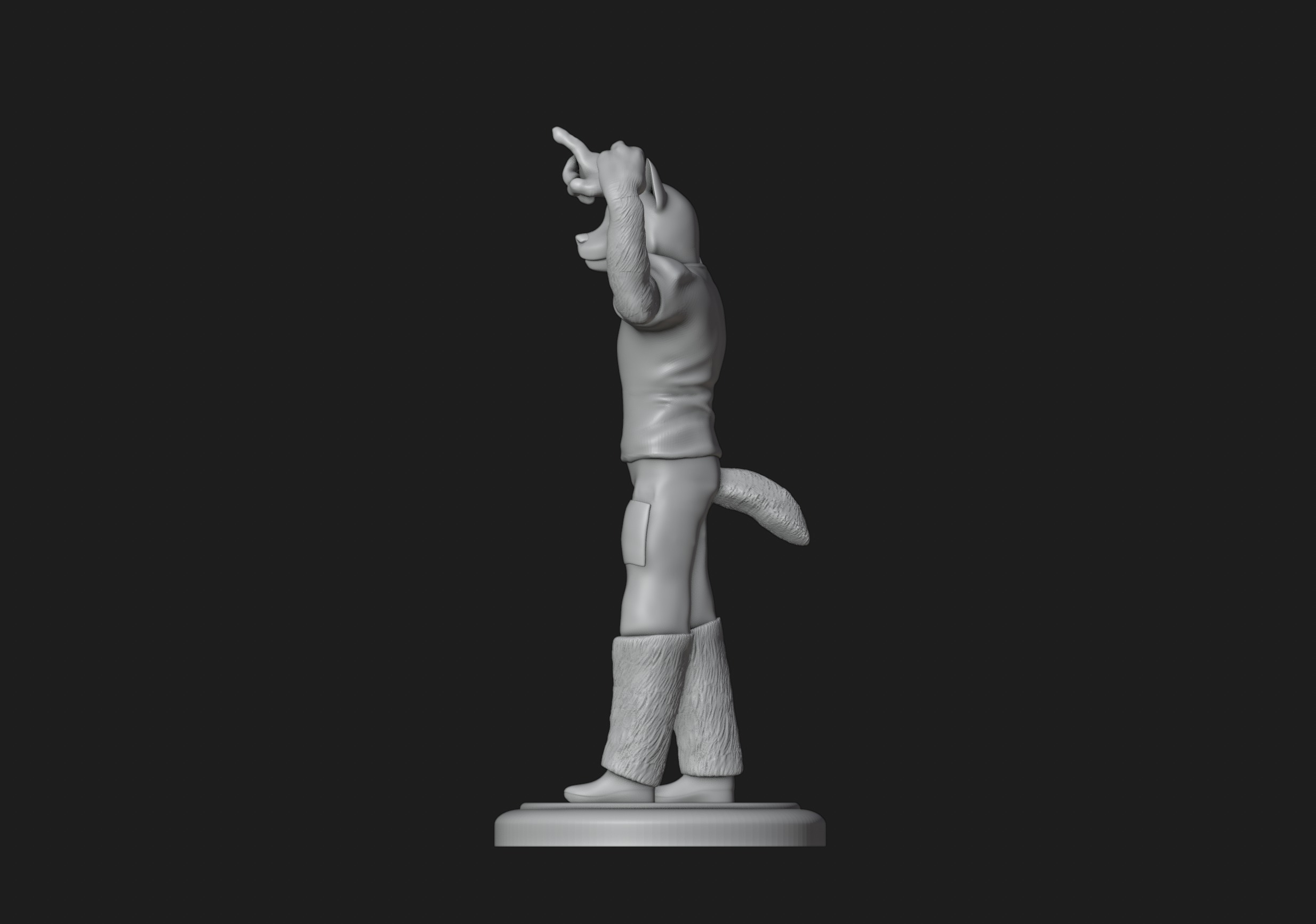 Husky Football Mascot 3D print model_3