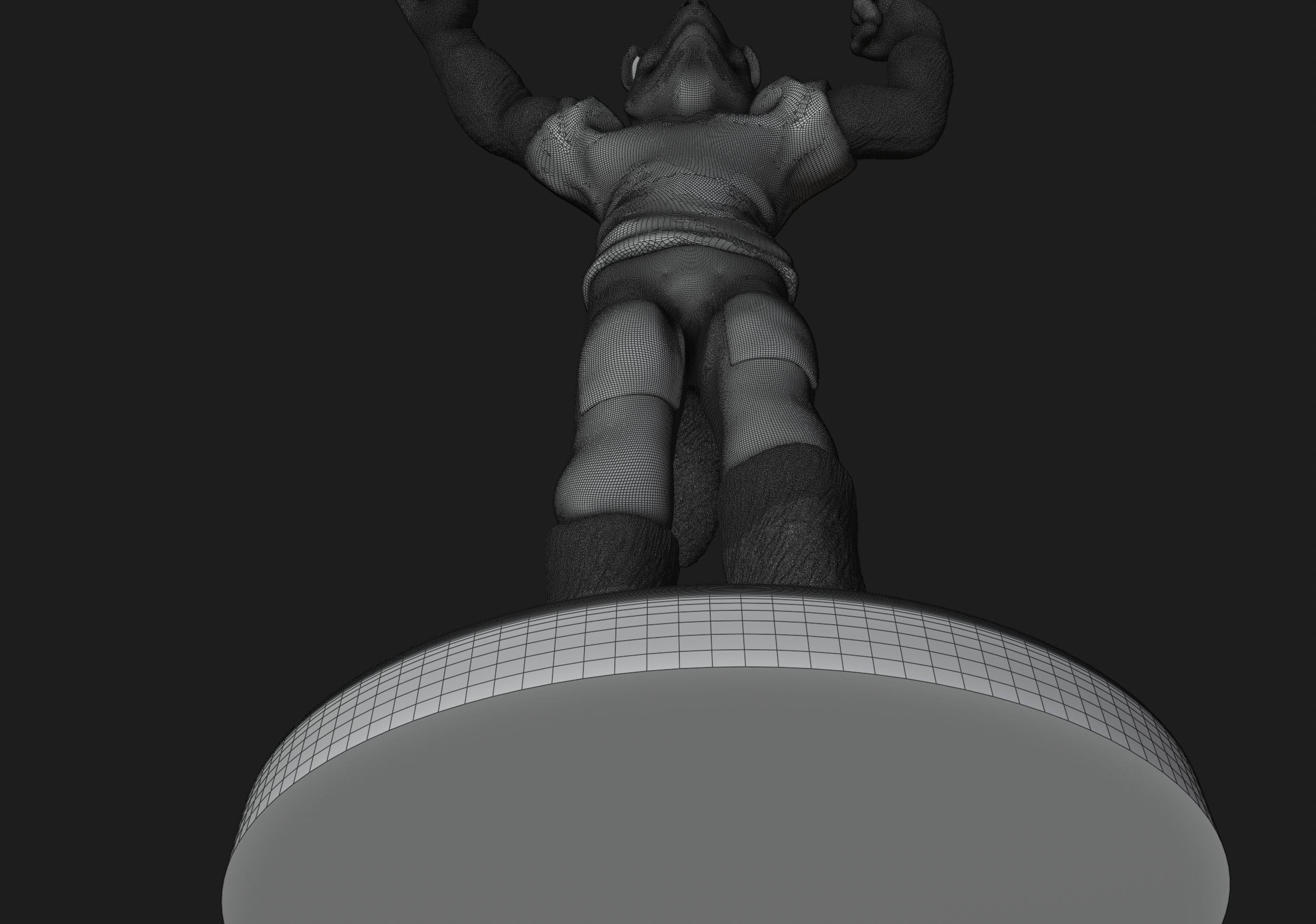 Husky Football Mascot 3D print model_11