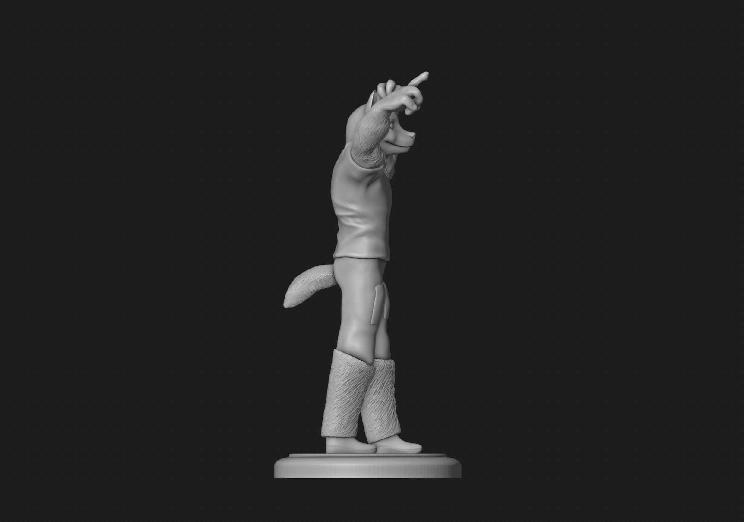 Husky Football Mascot 3D print model_5