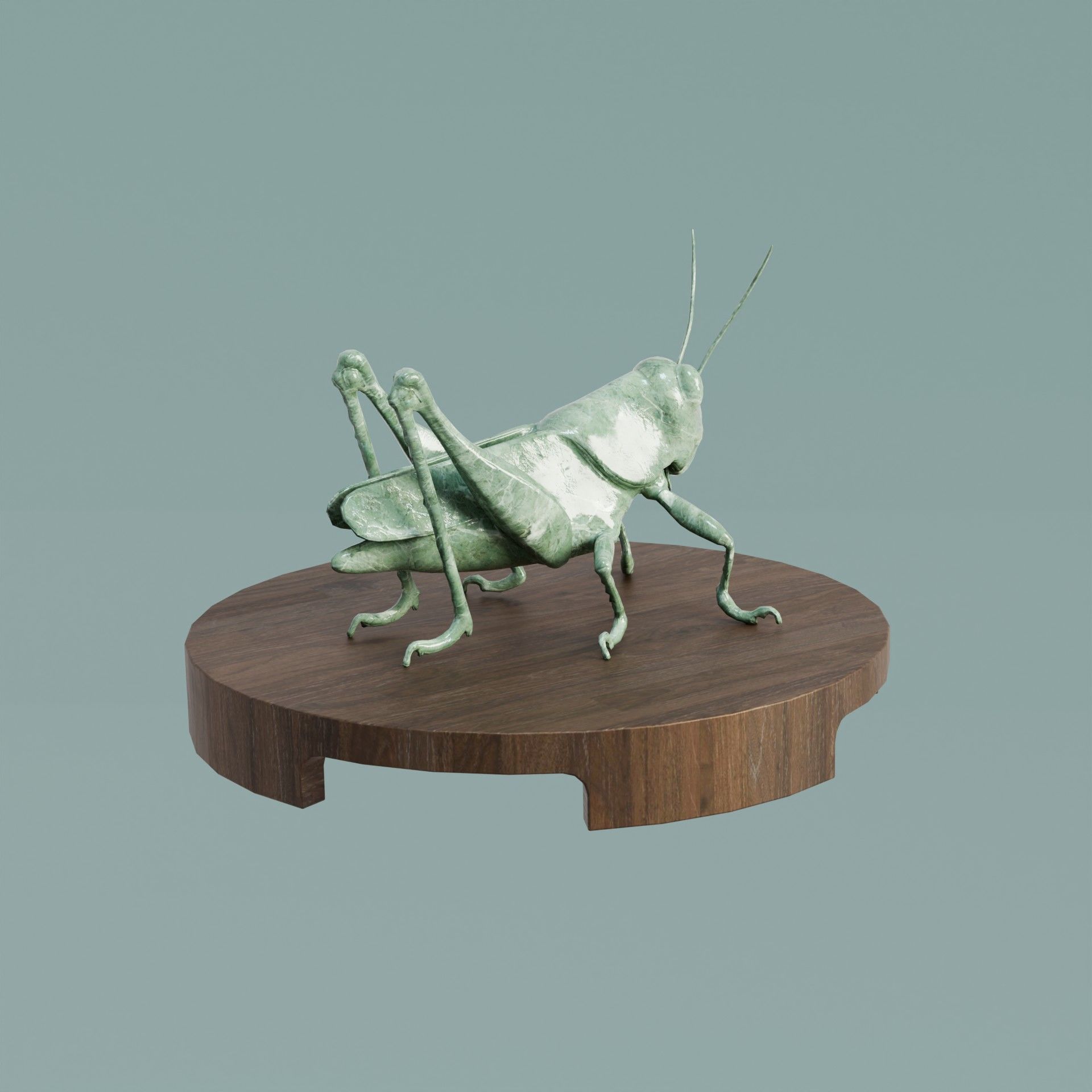 House Decoration Grasshopper Statue Low-poly 3D model_4