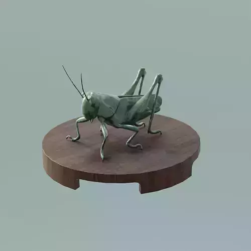 House Decoration Grasshopper Statue Low-poly 3D model