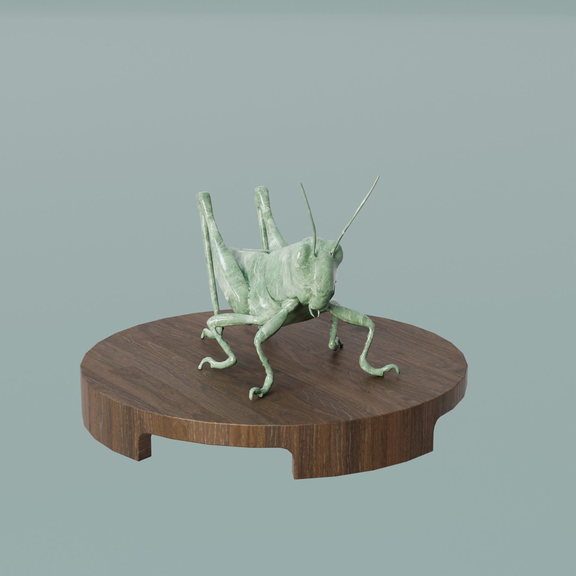 House Decoration Grasshopper Statue Low-poly 3D model_2