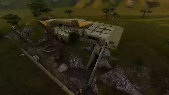 A Relic of the Past- crumbling fortress 3D model