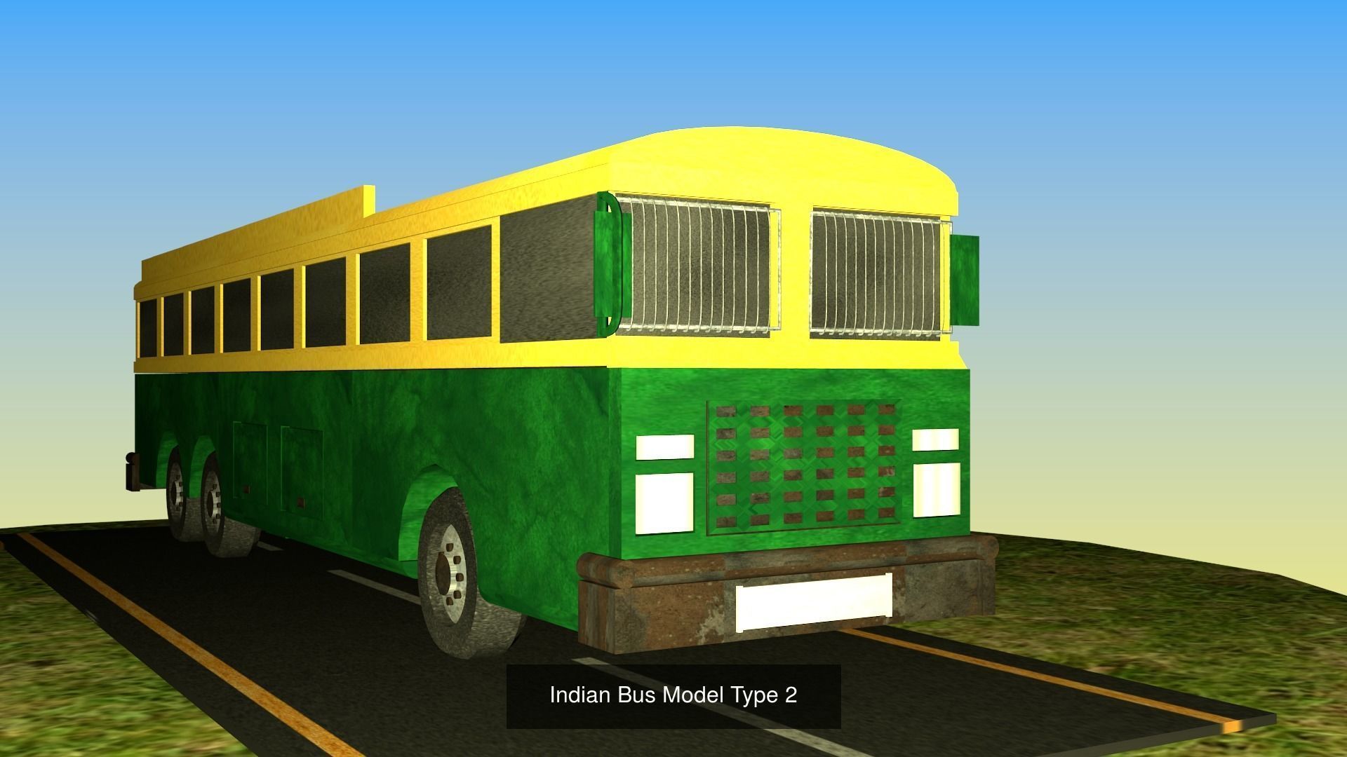 Indian Buses 3D Model Collection_1