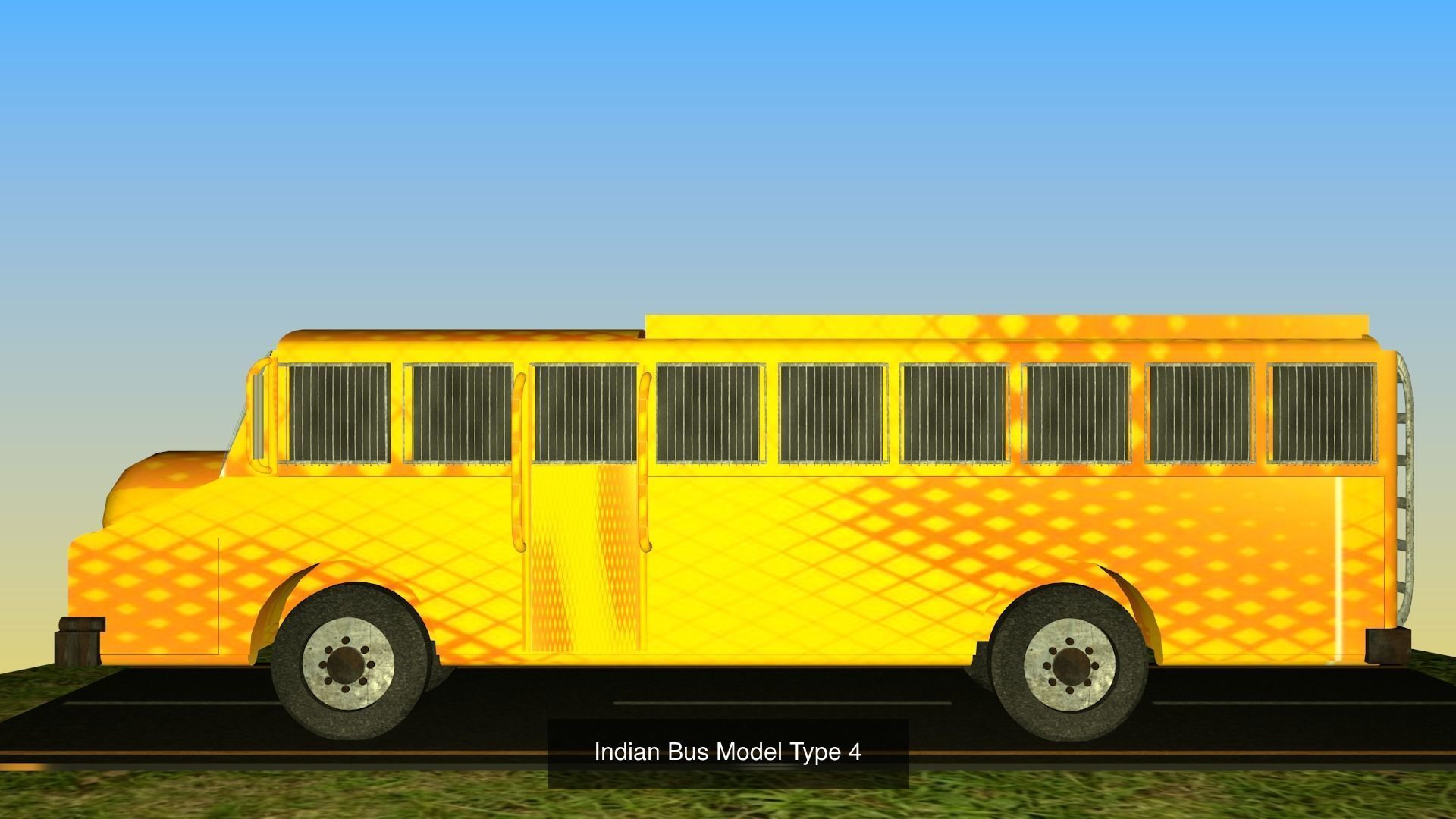 Indian Buses 3D Model Collection_3