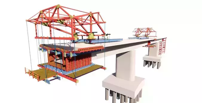 Bridge Construction 3D Model - Detailed Look into Infrastructure 3D model