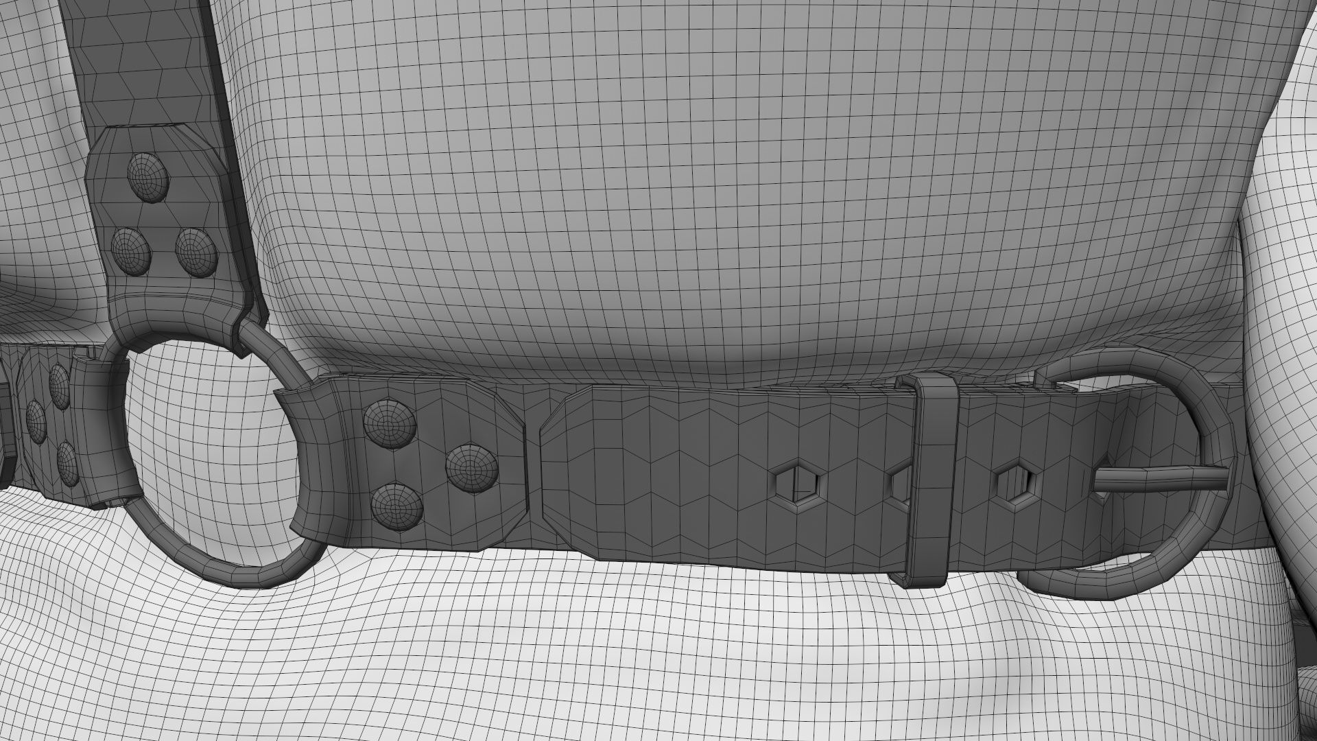 Harness on a mannequin 3D model_16