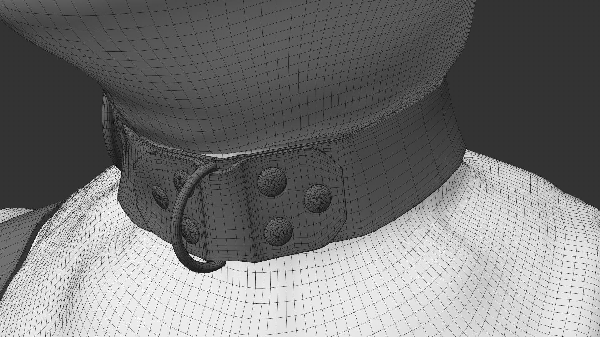 Harness on a mannequin 3D model_15