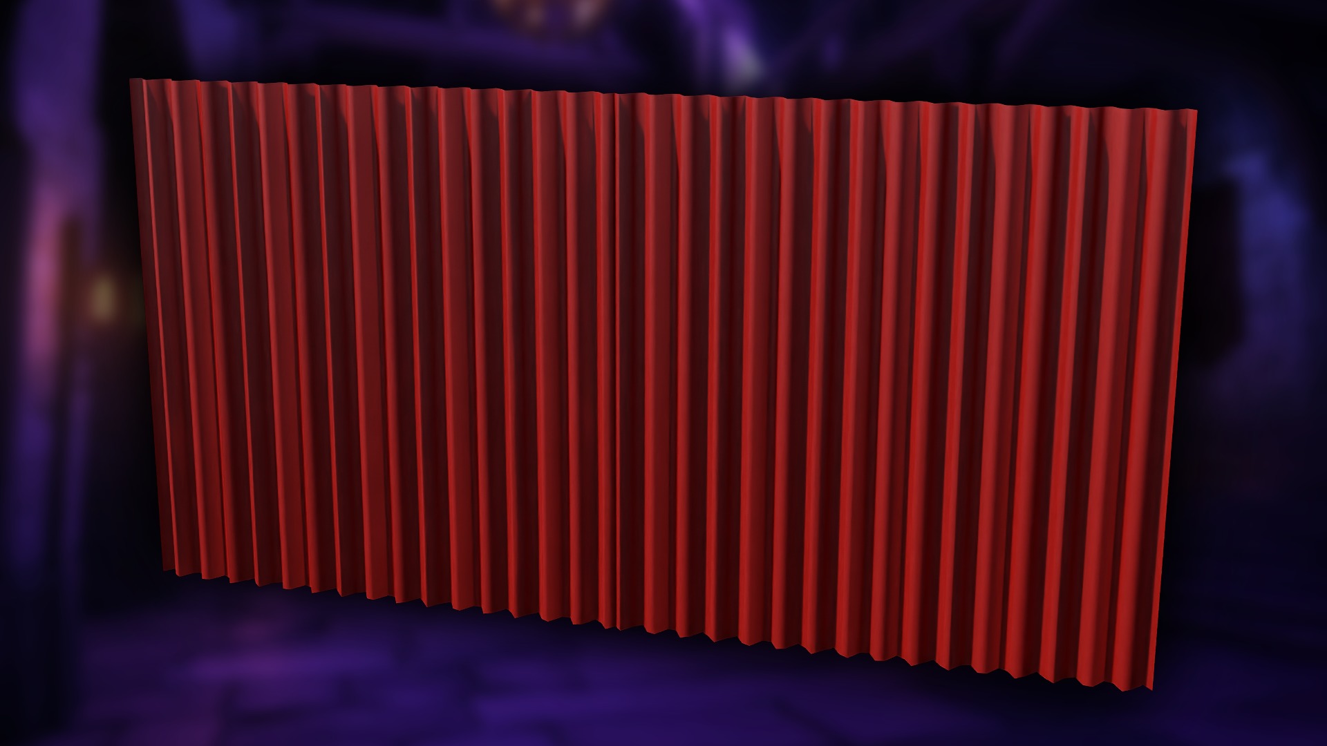 3D Tudor Curtain Geometry Node - Cloth Simulator 3D model_5