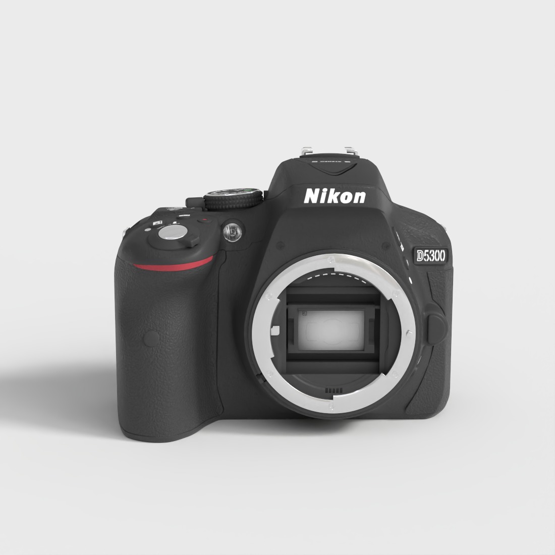 NIKON D5300 DSLR CAMERA Low-poly 3D model_1