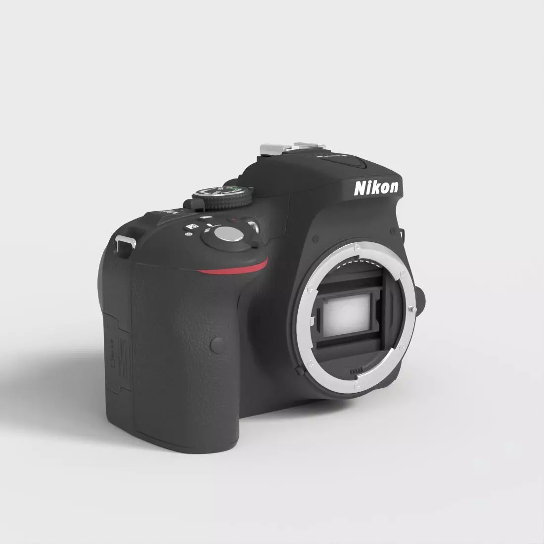 NIKON D5300 DSLR CAMERA Low-poly 3D model_0