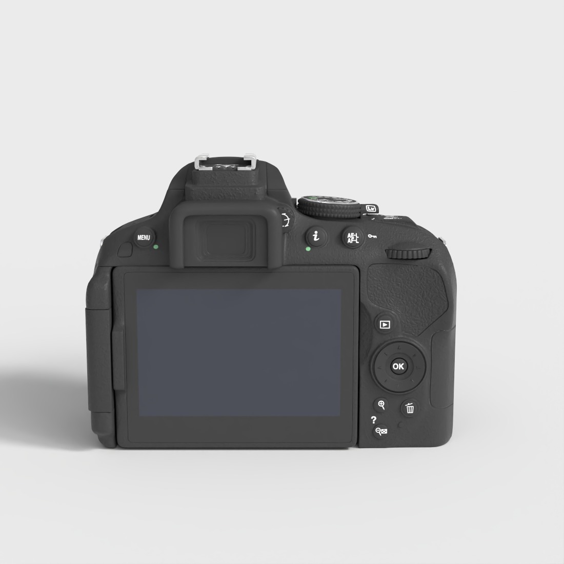 NIKON D5300 DSLR CAMERA Low-poly 3D model_3