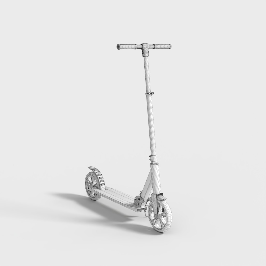 KIDS SCOOTER Low-poly 3D model_8