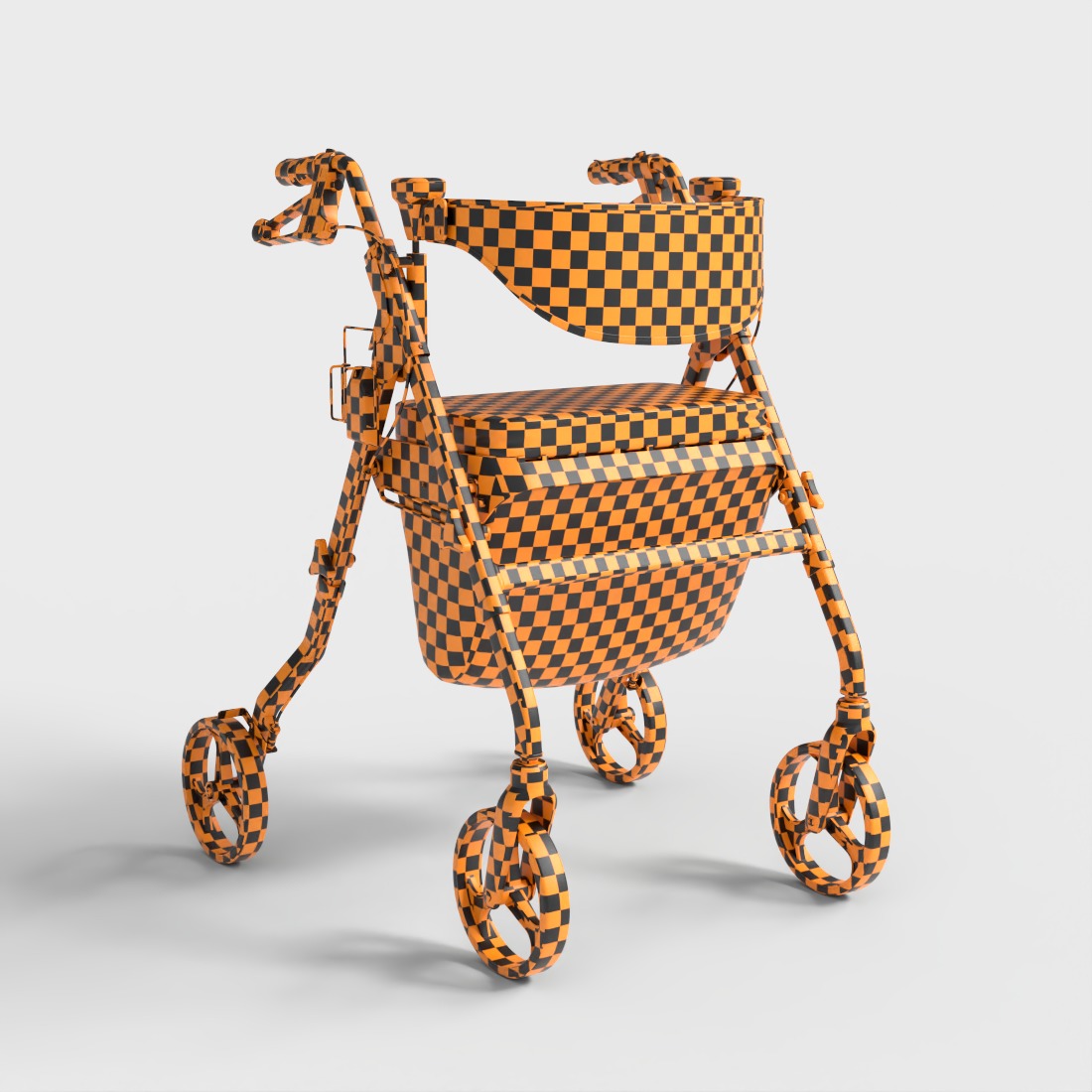 MOBILITY ROLLATOR WALKER Low-poly 3D model_7