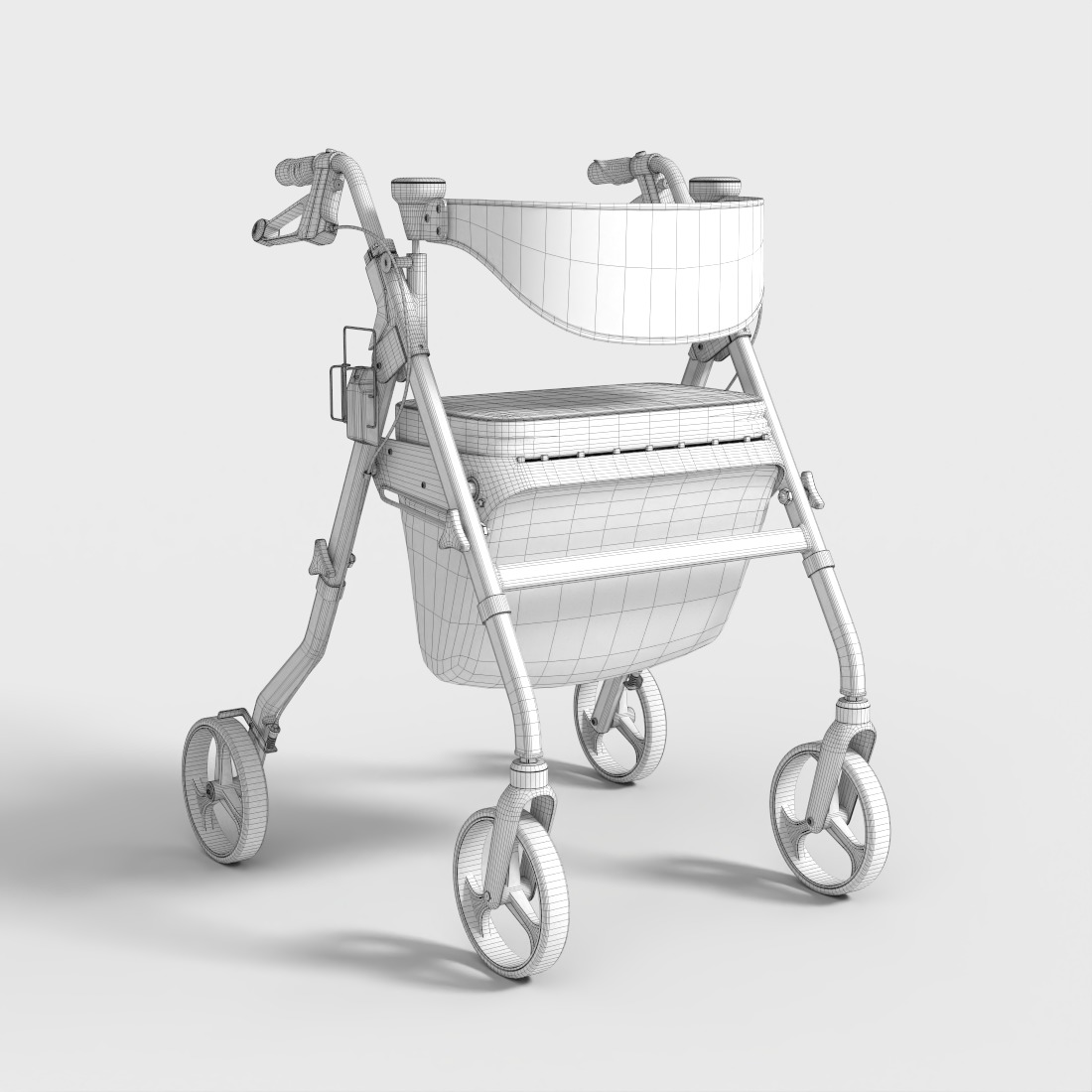 MOBILITY ROLLATOR WALKER Low-poly 3D model_8