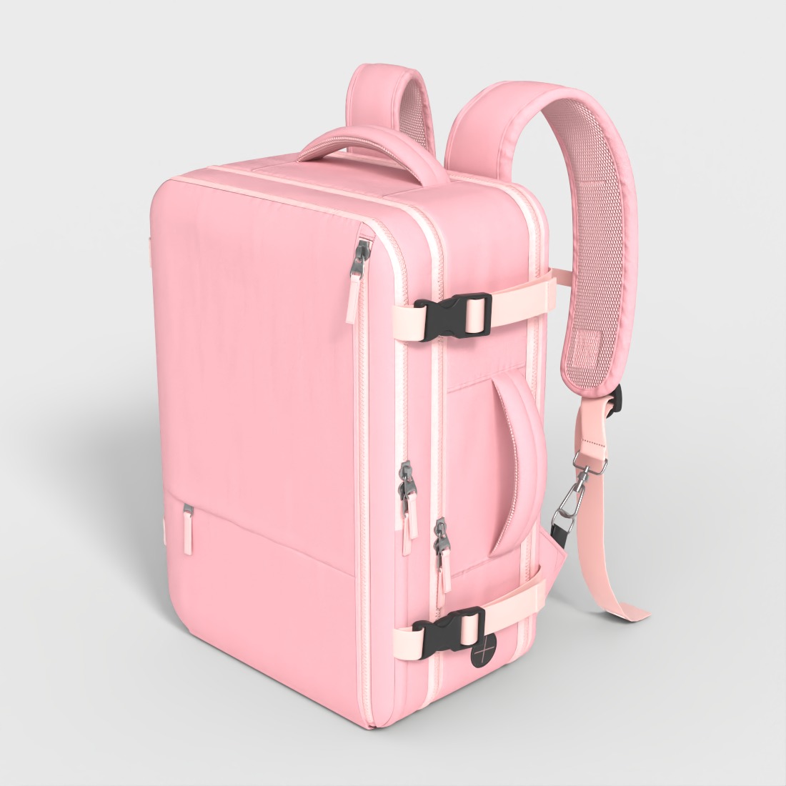 PINK WATERPROOF BACKPACK Low-poly 3D model_4