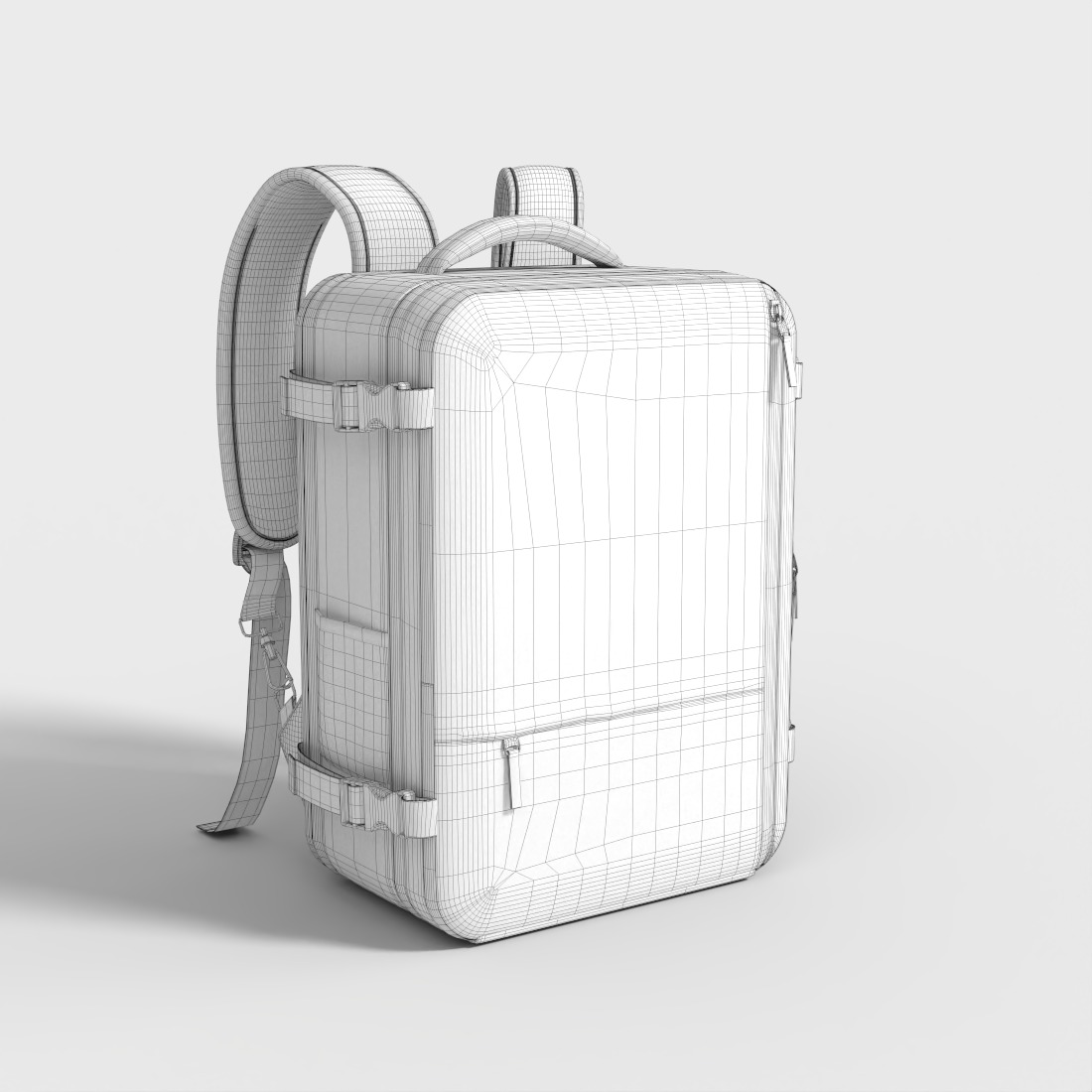 PINK WATERPROOF BACKPACK Low-poly 3D model_8