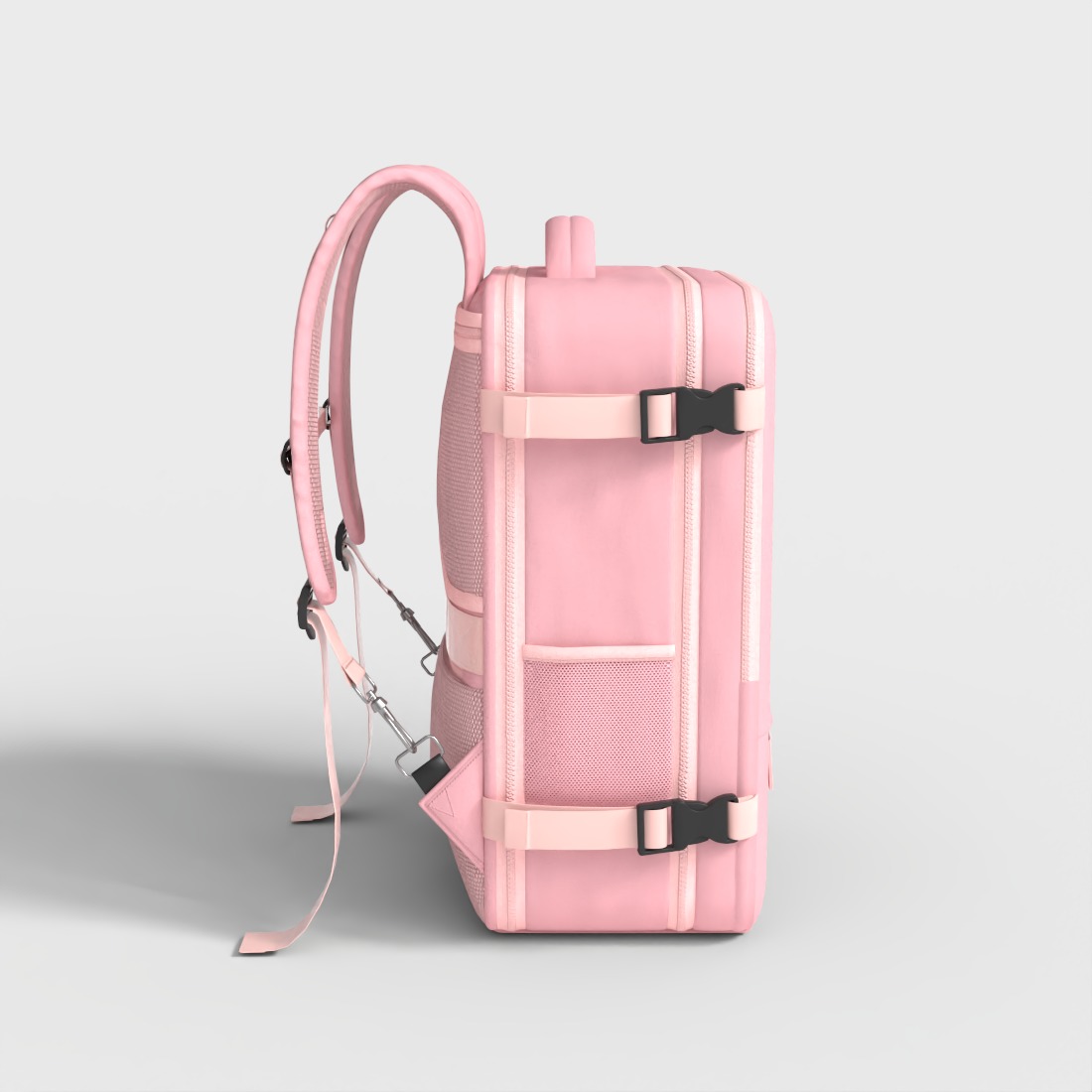 PINK WATERPROOF BACKPACK Low-poly 3D model_2