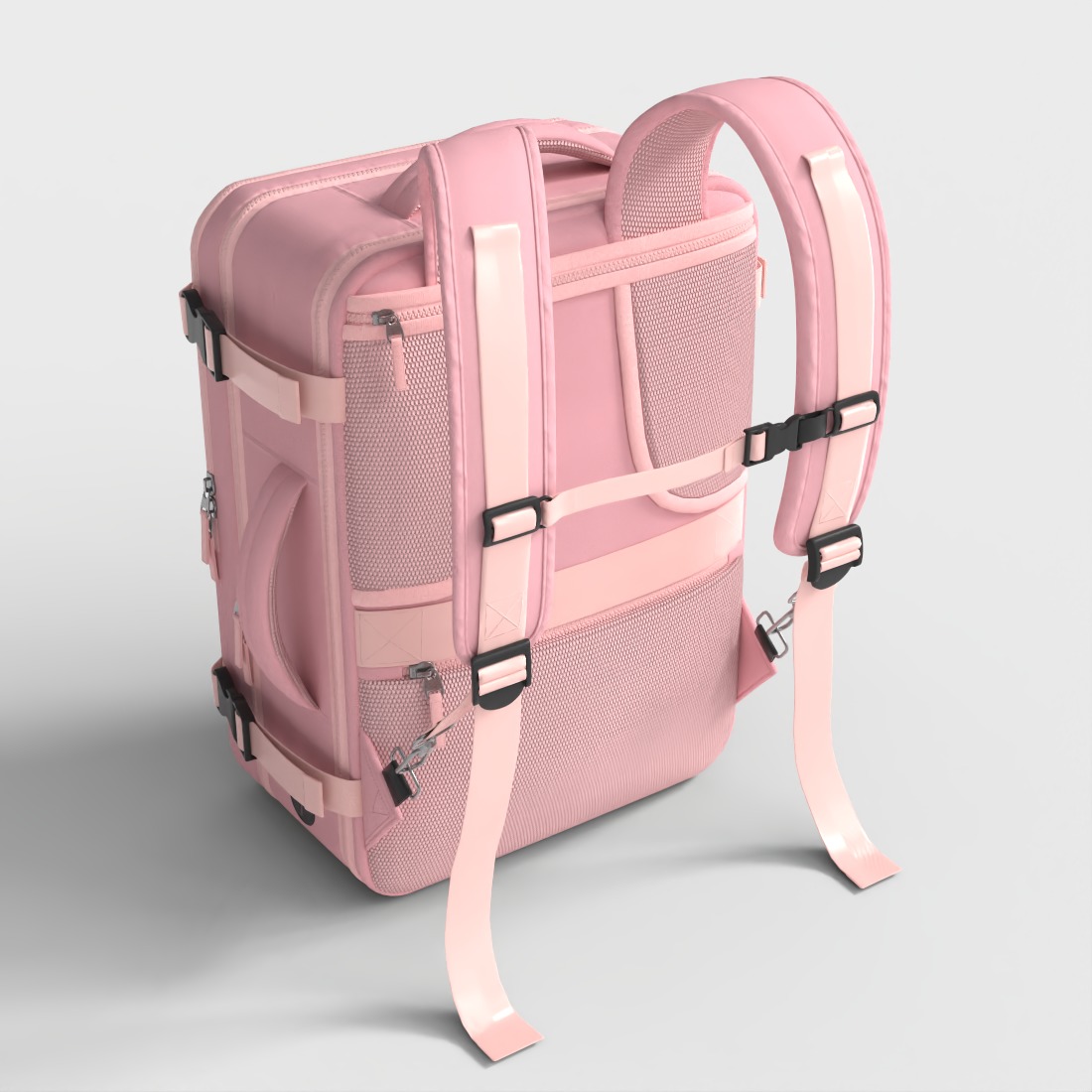 PINK WATERPROOF BACKPACK Low-poly 3D model_5