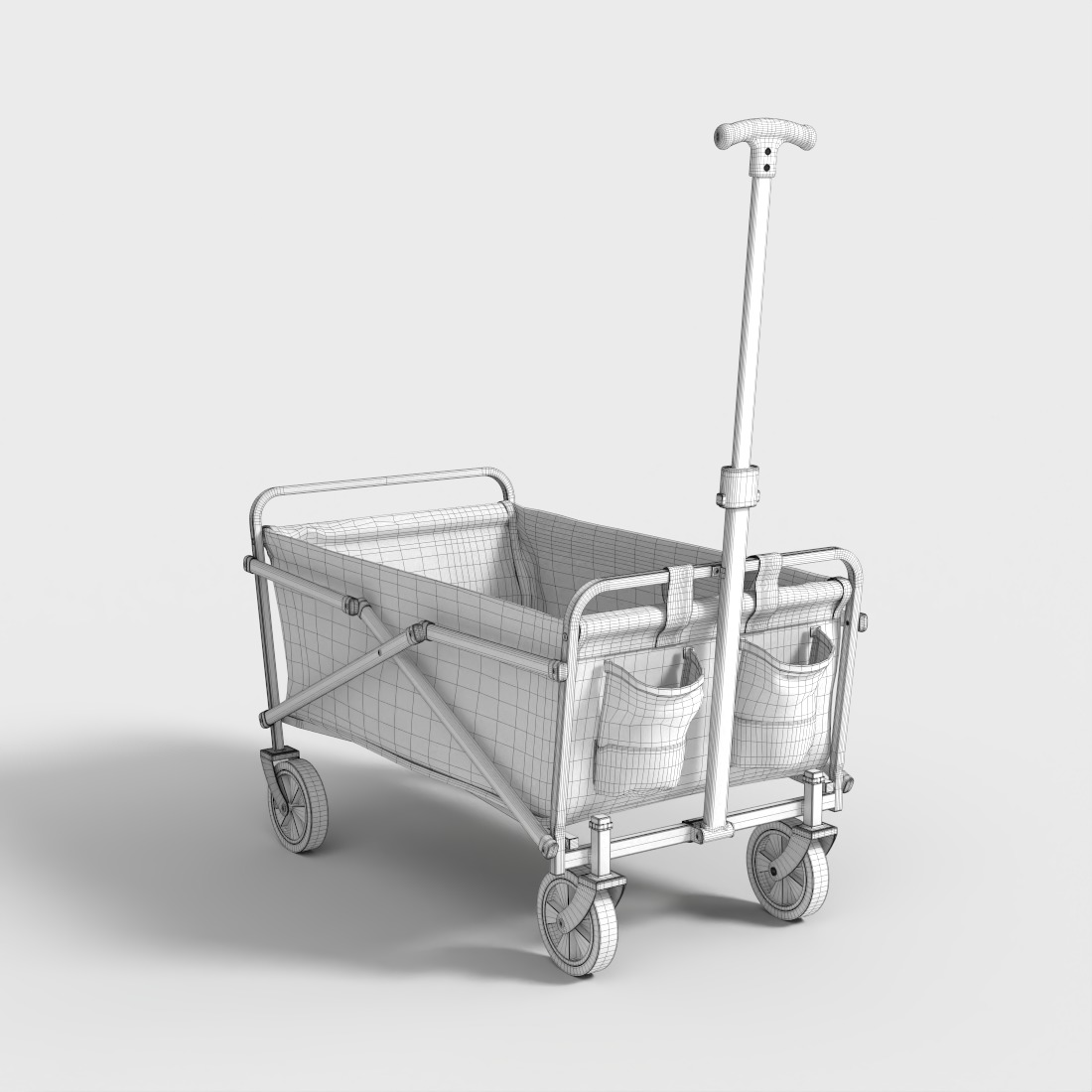 FOLDING OUTDOOR CART Low-poly 3D model_7